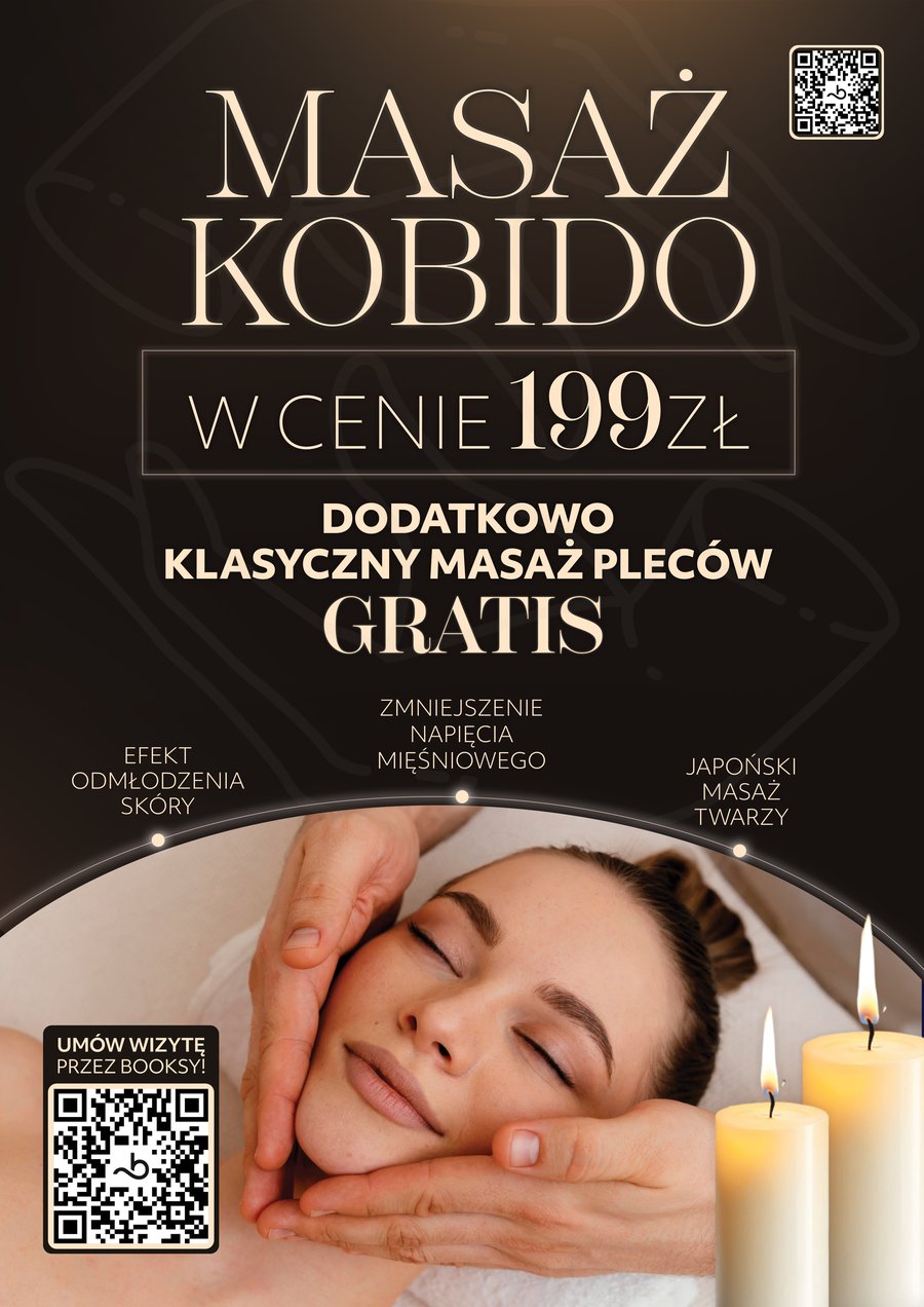 Masaż Kobido — plakat promocyjny